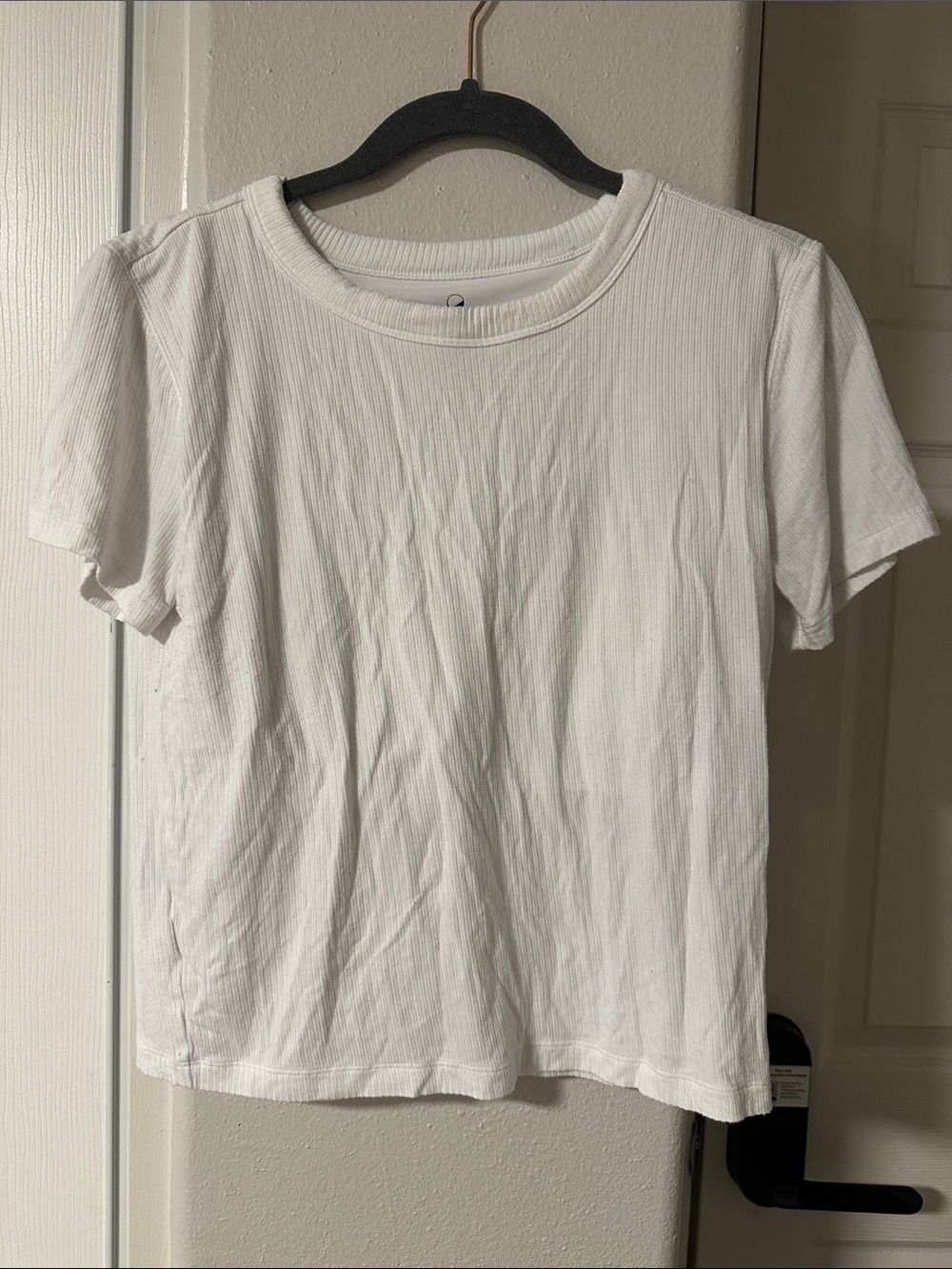 Lou & Grey White Ribbed Short-Sleeve Crew Tee